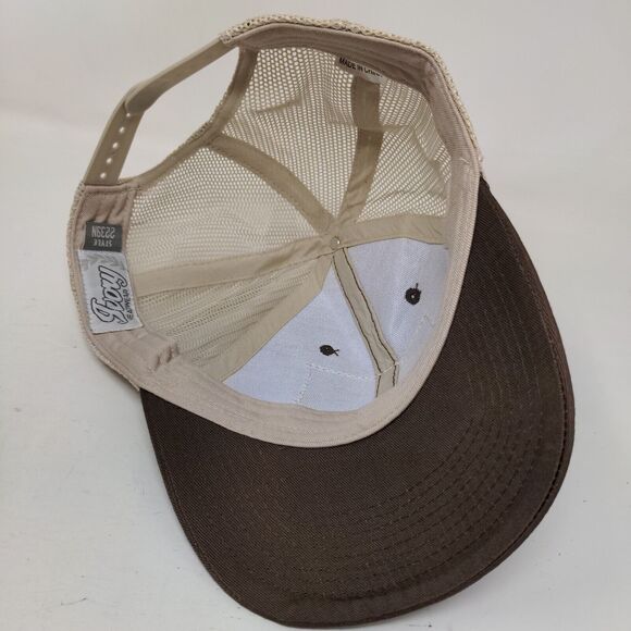 Ivory Headwear Snapback Trucker Hat Brown One Size Adjustable Patch Mesh Back - Picture 6 of 8